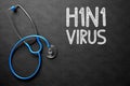 H1N1 - Text on Chalkboard. 3D Illustration.