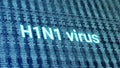 H1N1 virus blue bright word on health care related words