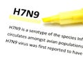 H7N9 Royalty Free Stock Photo
