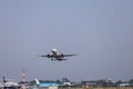 9H-NEB Air Malta Airbus A320-251N departing from Amsterdam Schiphol Airport at Aalsmeerbaan