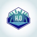 H2O Natural Water Logo Template Royalty Free Stock Photo