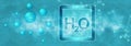 H2O symbol. Water molecule Royalty Free Stock Photo