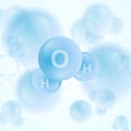 H2o water blue molecule vector abstract design Royalty Free Stock Photo