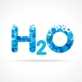 H2O water logo Royalty Free Stock Photo