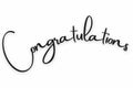 Congratulations Hand lettering Calligraphic Royalty Free Stock Photo