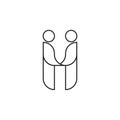 People face each other holding hands Royalty Free Stock Photo