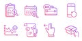 24h service, Manual doc and Recovery phone icons set. Vector