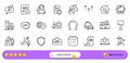 24h service, Swipe up and Voicemail line icons for web app. Pictogram icon. Line icons. Vector