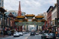 H Street and the Friendship Arch, in Chinatown, Washington, DC Royalty Free Stock Photo