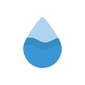 H20, water icon. Simple color vector elements of aqua icons for ui and ux, website or mobile application Royalty Free Stock Photo