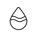 H20, water icon. Simple line, outline vector elements of aqua icons for ui and ux, website or mobile application