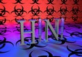 H1N1-bio-hazzard Royalty Free Stock Photo