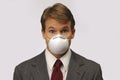 H1N1 scared businessman