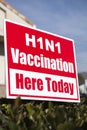 H1N1 Vaccination Sign