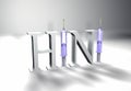 H1N1-white Royalty Free Stock Photo