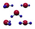 H2O molecular model - plastic Royalty Free Stock Photo