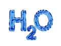 H2O water letters Royalty Free Stock Photo