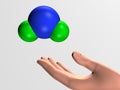 H2O water molecule Royalty Free Stock Photo