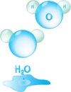 H2O Water molecules Royalty Free Stock Photo