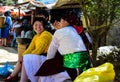 Ha Giang, Viet Nam - November 08, 2015:Unidentified traditionally dressed girls of Hmong ethnic minority tribe in Vietnam. Hmong p