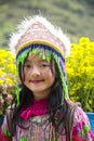 Hmong minority ethnic girl in traditional clothes