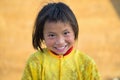 Ha Giang, Vietnam - Feb 14, 2016: Portrait of smiling H`mong little child in Van district