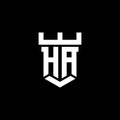 HA Logo Letter Castle Shape Style