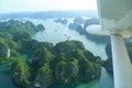 Ha Long Bay view from above, fisher farm in Halong bay Royalty Free Stock Photo