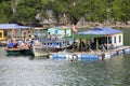 Ha Long Bay, Vietnam, houseboats Royalty Free Stock Photo