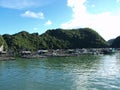 Floating fishing village in Ha Long Bay. Vietnam Royalty Free Stock Photo