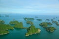 Ha Long Bay view from above, fisher farm in Halong bay Royalty Free Stock Photo