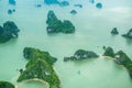 Ha Long Bay view from above, fisher farm in Halong bay Royalty Free Stock Photo