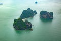 Ha Long Bay view from above, the most beautiful bay on the world Royalty Free Stock Photo