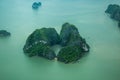 Ha Long Bay view from above, the most beautiful bay on the world Royalty Free Stock Photo