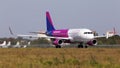 HA-LYX Wizz Air Airbus A320-200 aircraft departing from the Borispol International Airport Royalty Free Stock Photo