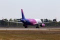 HA-LYX Wizz Air Airbus A320-200 aircraft departing from the Borispol International Airport Royalty Free Stock Photo