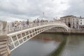 Ha`penny Bridge across the River Liffey in Dublin, Ireland