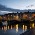 Ha\'Penny Bridge, Dublin, Ireland. made with Generative AI Royalty Free Stock Photo