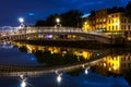 Ha Penny Bridge in Dublin, Ireland at night Royalty Free Stock Photo