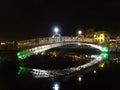 HaÃÂ´penny Bridge in Dublin at night, Ireland Royalty Free Stock Photo