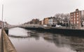 The Ha`penny Bridge, officially the Liffey Bridge, is a pedestrian bridge built in May 1816 over the River Liffey in Dublin, Irela Royalty Free Stock Photo