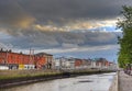 Ha`Penny Bridge over the River Liffey in Dublin, Ireland Royalty Free Stock Photo