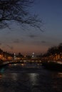 HaÃ¢â¬â¢Penny Bridge at Sunset Royalty Free Stock Photo