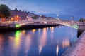 Ha`penny Halfpenny Bridge in Dublin