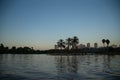 Ha-Yarkon park lake, Tel Aviv, Israel. Royalty Free Stock Photo