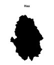 Haa outline map Royalty Free Stock Photo