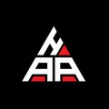 HAA triangle letter logo design with triangle shape. HAA triangle logo design monogram. HAA triangle vector logo template with red Royalty Free Stock Photo