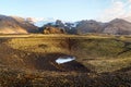 Haalda natural monument panorama. Iceland glacier. Haalda glacier view, south Iceland landscape Royalty Free Stock Photo