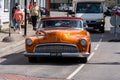An old vintage beautiful car of American manufacturer Buick at an American Beauty Car Show in a coastal Estonian city