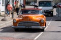 An old vintage beautiful car of American manufacturer Buick at an American Beauty Car Show in a coastal Estonian city Royalty Free Stock Photo